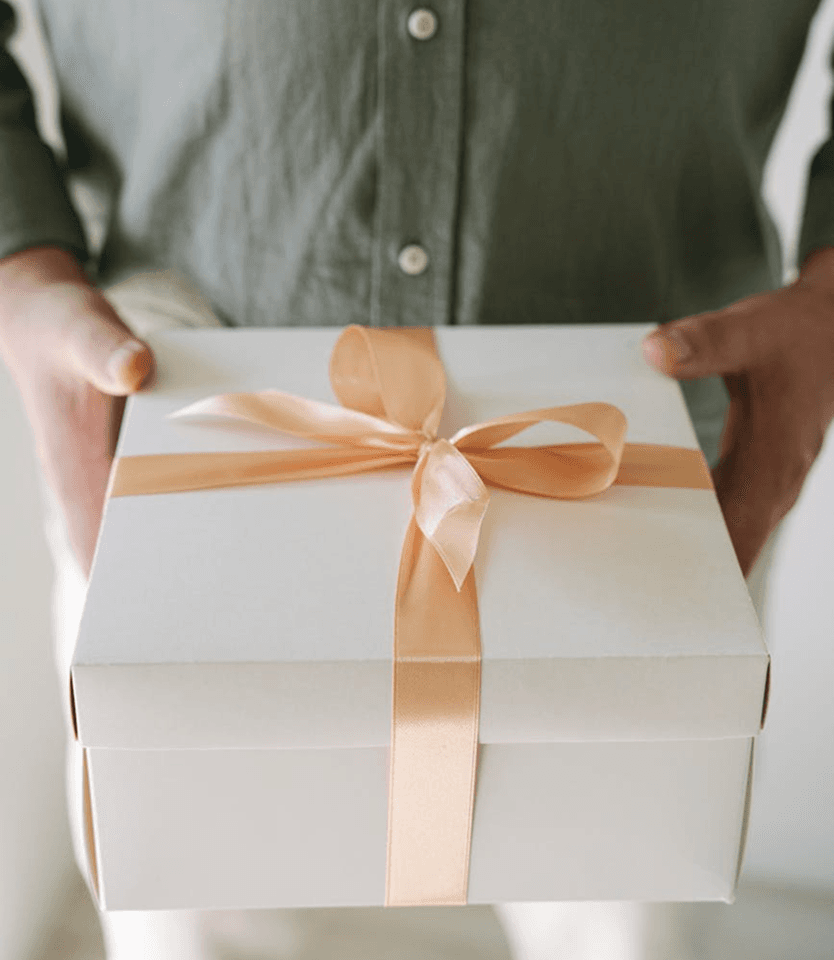 Premium gift box with ribbon